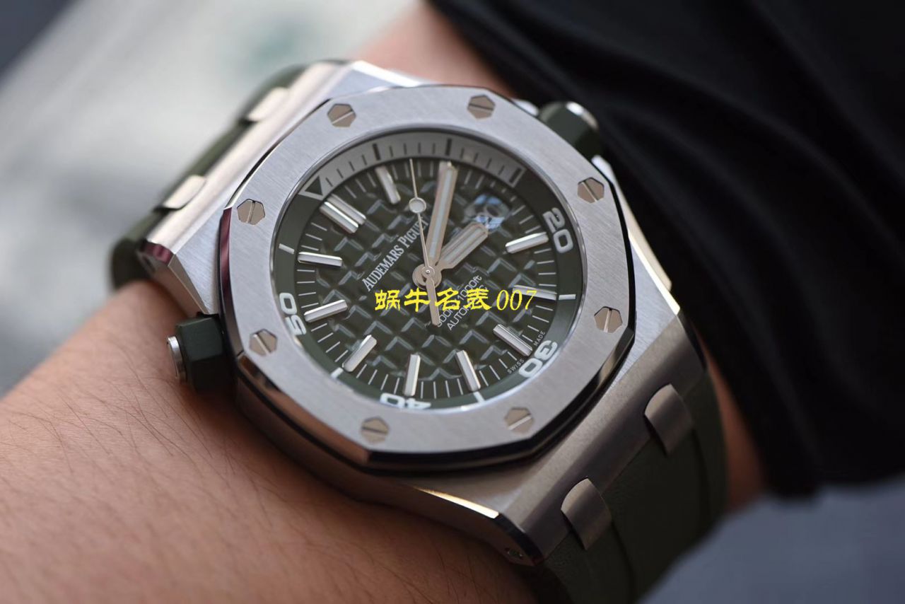 【JF厂15710ST＂军绿＂系列】爱彼皇家橡树离岸型复刻高仿15710ST.OO.A052CA.01腕表 / AP181