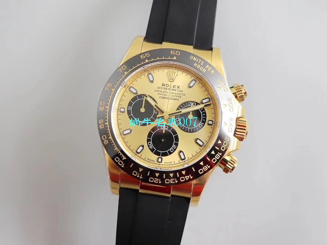 N厂迪通拿新品金迪余文乐同款全新订制版劳力士复刻高仿迪通拿超级Cal.4130自动上链机芯 / R521