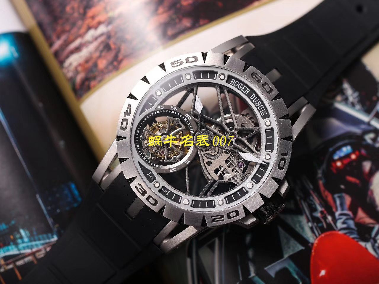JB厂罗杰杜彼Excalibur Spidr（王者系列）顶级复刻高仿RDDBEX0545，RDDBEX0546，RDDBEX0479陀飞轮腕表 / LJ057