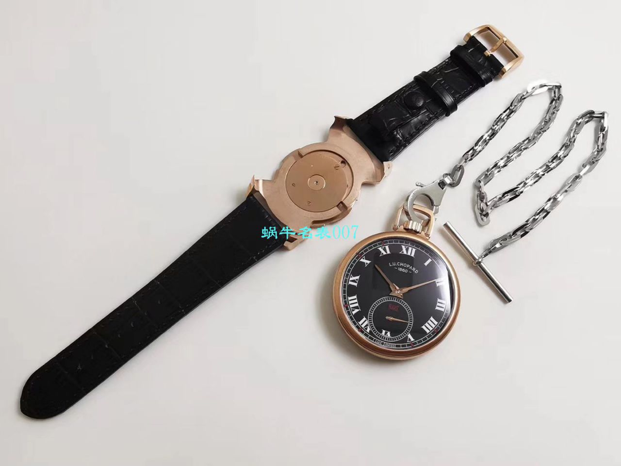 【LUC厂Chopard复刻高仿手表】萧邦L.U.C系列L.U.C THE TRIBUTE系161923-1001腕表‎与‎怀表一‎体腕表 / XB052
