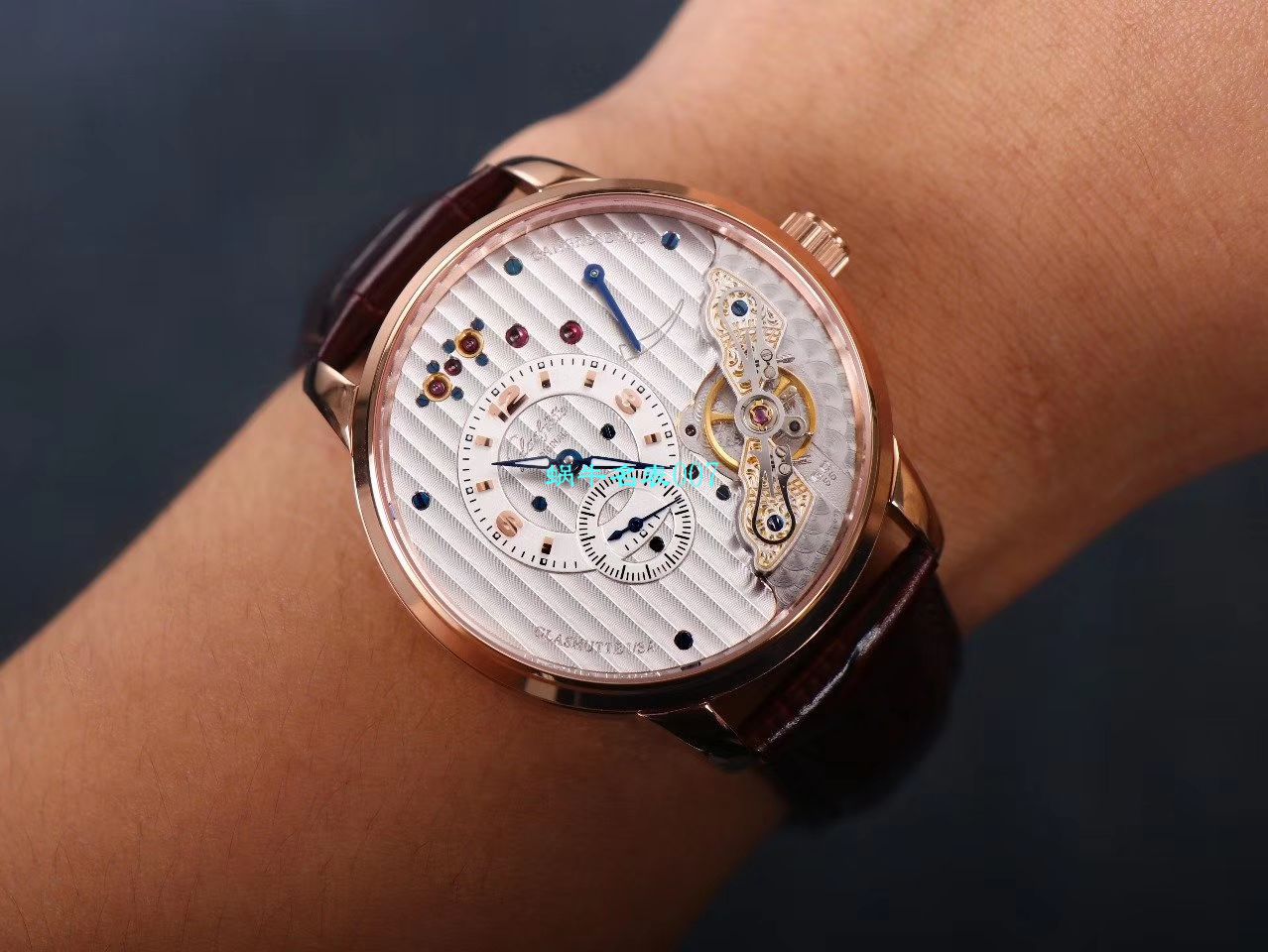 【TZ厂超A精高仿手表】格拉苏蒂原创偏心系列1-91-02-01-05-30腕表 / GLA058