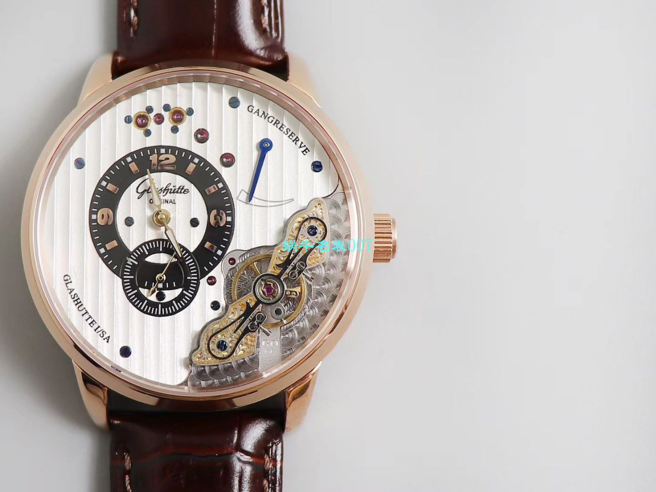 【TZ厂超A精高仿手表】格拉苏蒂原创偏心系列1-91-02-01-05-30腕表 / GLA058