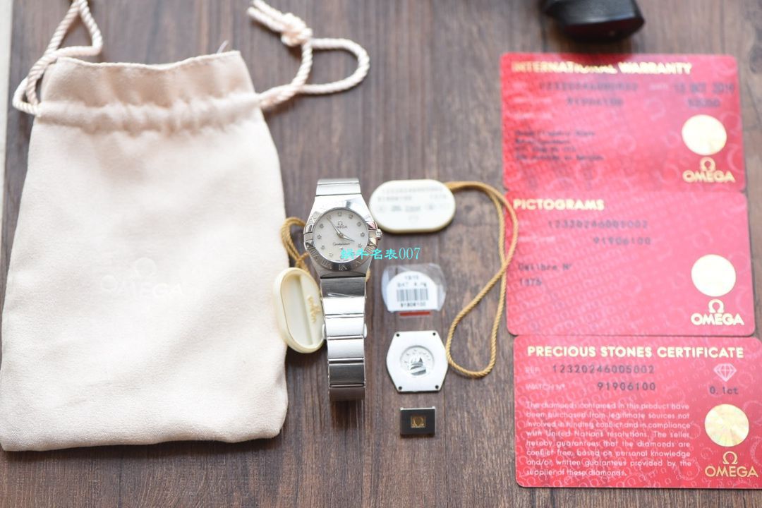 【8848厂超A精仿手表】欧米茄星座女装24、27毫米123.20.27.60.55.001腕表 / M663