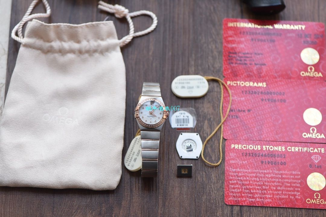 【8848厂超A精仿手表】欧米茄星座女装24、27毫米123.20.27.60.55.001腕表 / M663