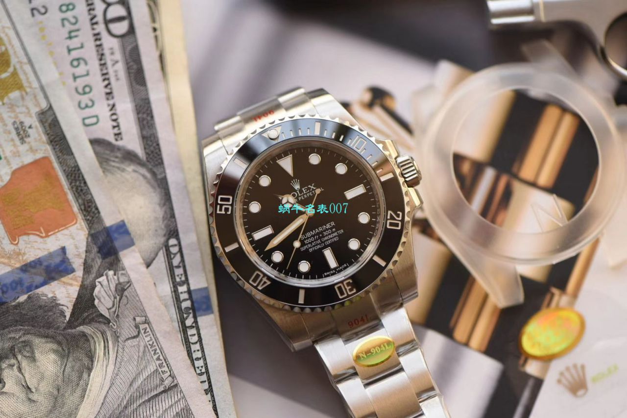 【视频评测N厂V10版本无历黑水鬼价格】劳力士Rolex潜航者型复刻高仿114060-97200 腕表 / R276