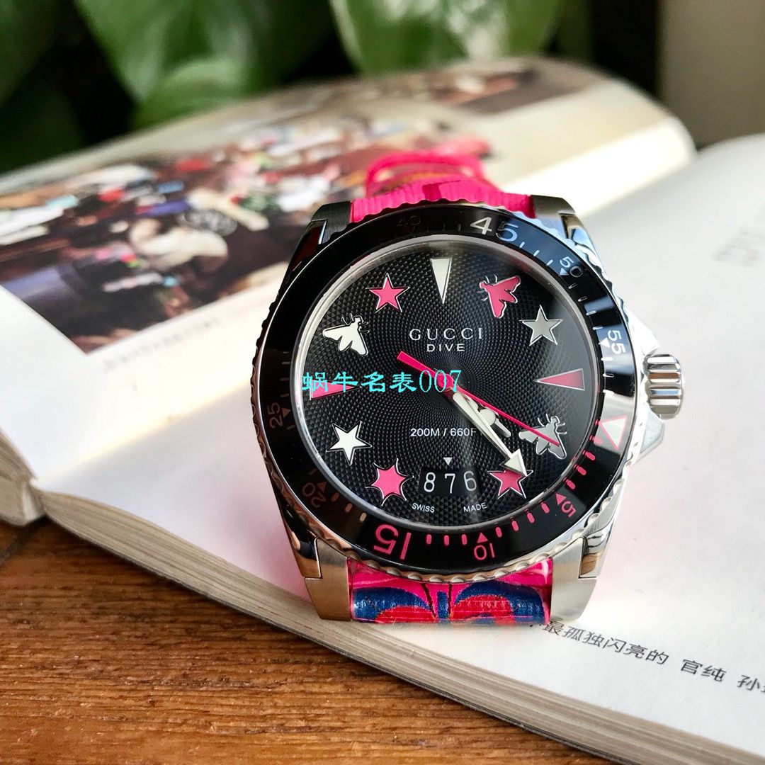 硬货来袭渠道原单，独家Gucci骚粉面水鬼新款腕表！40MM 男女均可戴 / GUCCIKK20