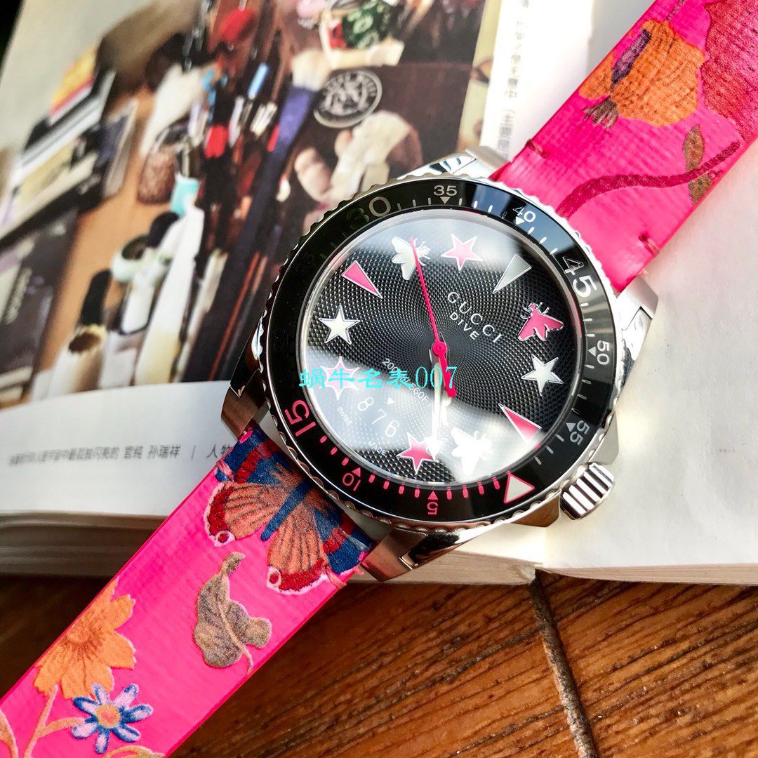 硬货来袭渠道原单，独家Gucci骚粉面水鬼新款腕表！40MM 男女均可戴 / GUCCIKK20