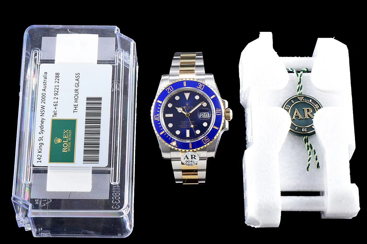 【AR厂官网超A高仿V3版本】劳力士潜航者型系列116613LB-97203，116613-LN-97203间金蓝黑腕表 / R258