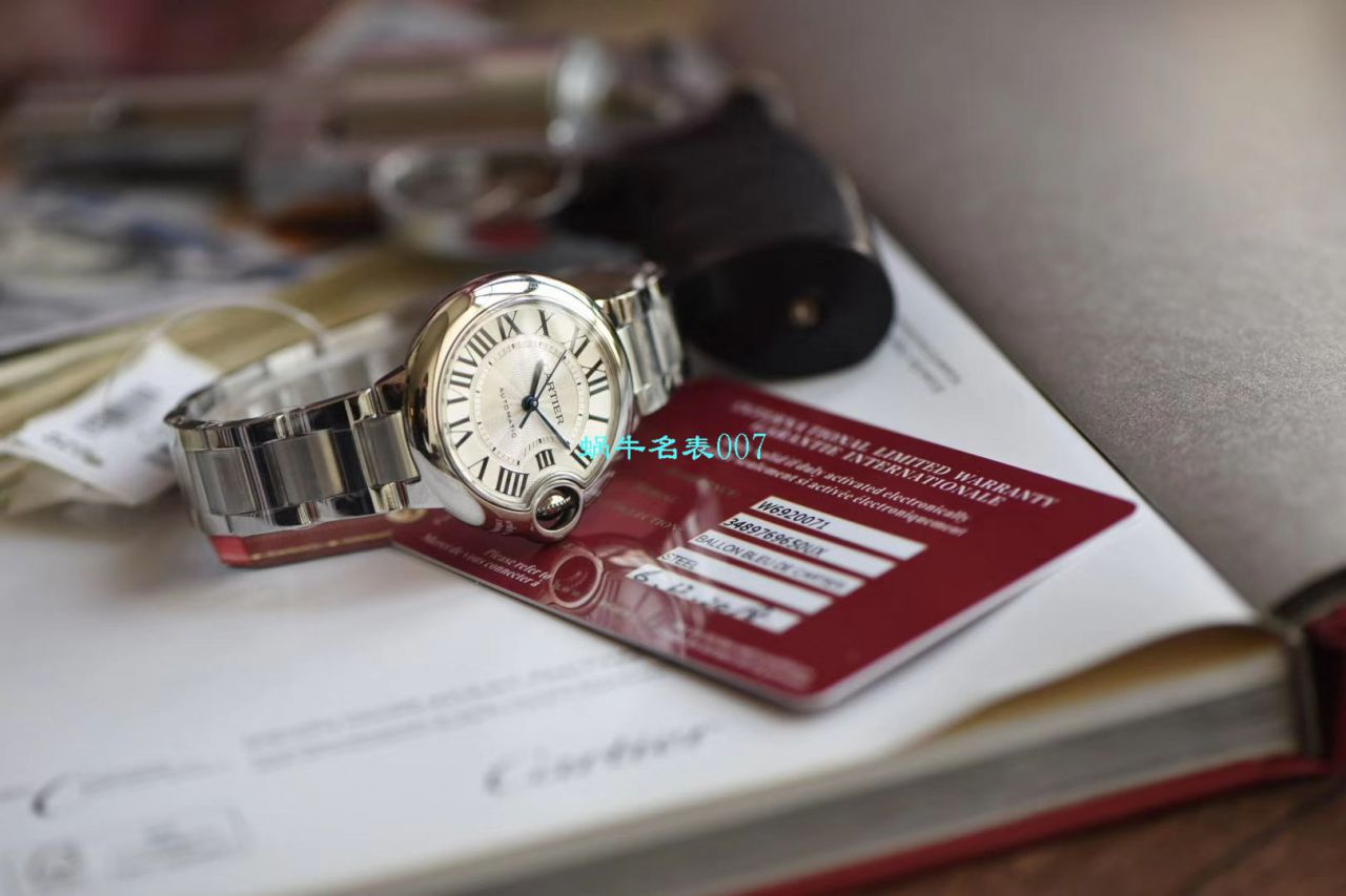 【V6厂顶级复刻高仿7K版手表】卡地亚33毫米超级副本蓝气球女装W6920071腕表 / K262
