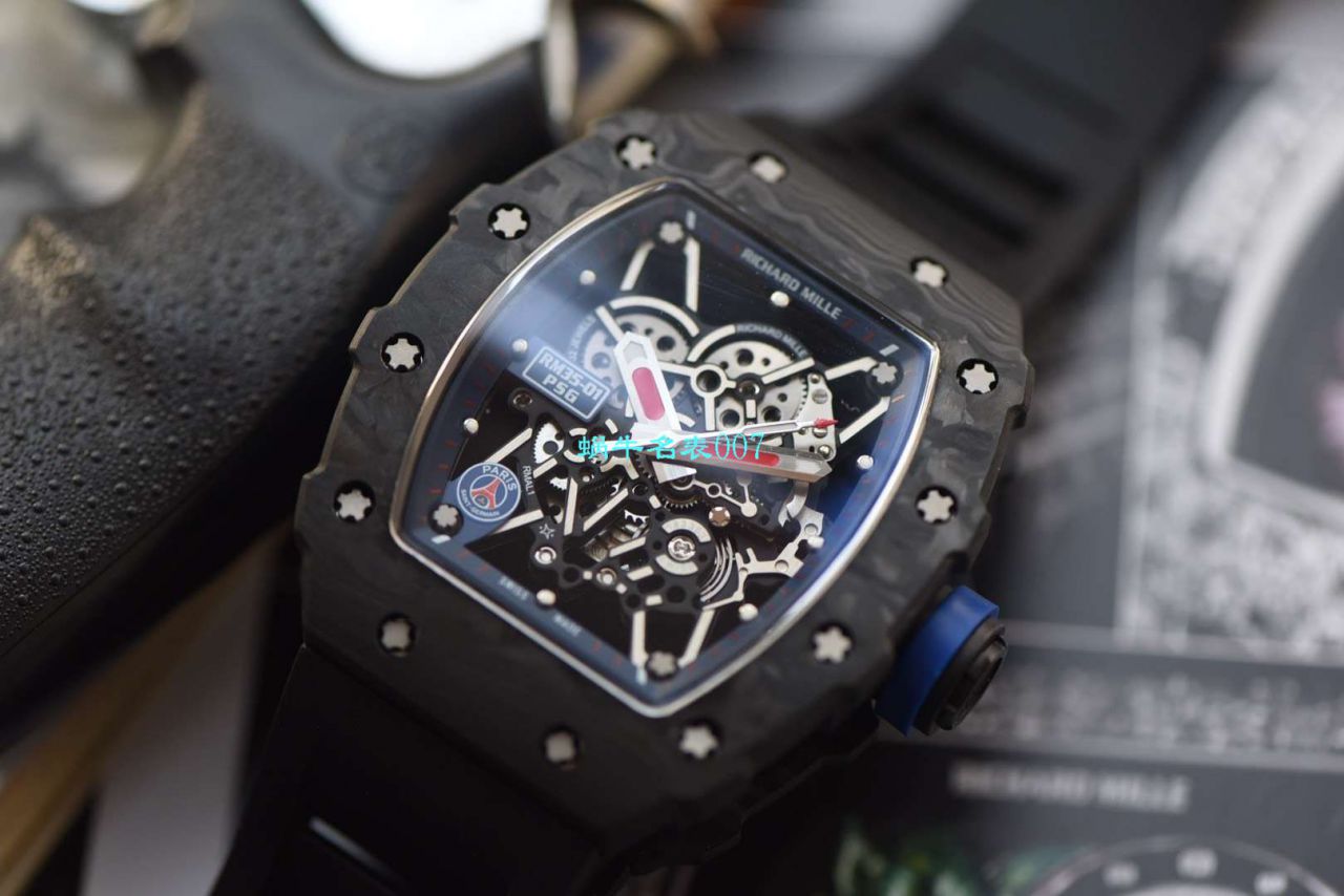 KV厂全新升级V3版RICHARD MILLE复刻表理查德米勒RM 035-01 PSG特别版巴黎圣日耳曼足球俱乐部 / KVPSG3501