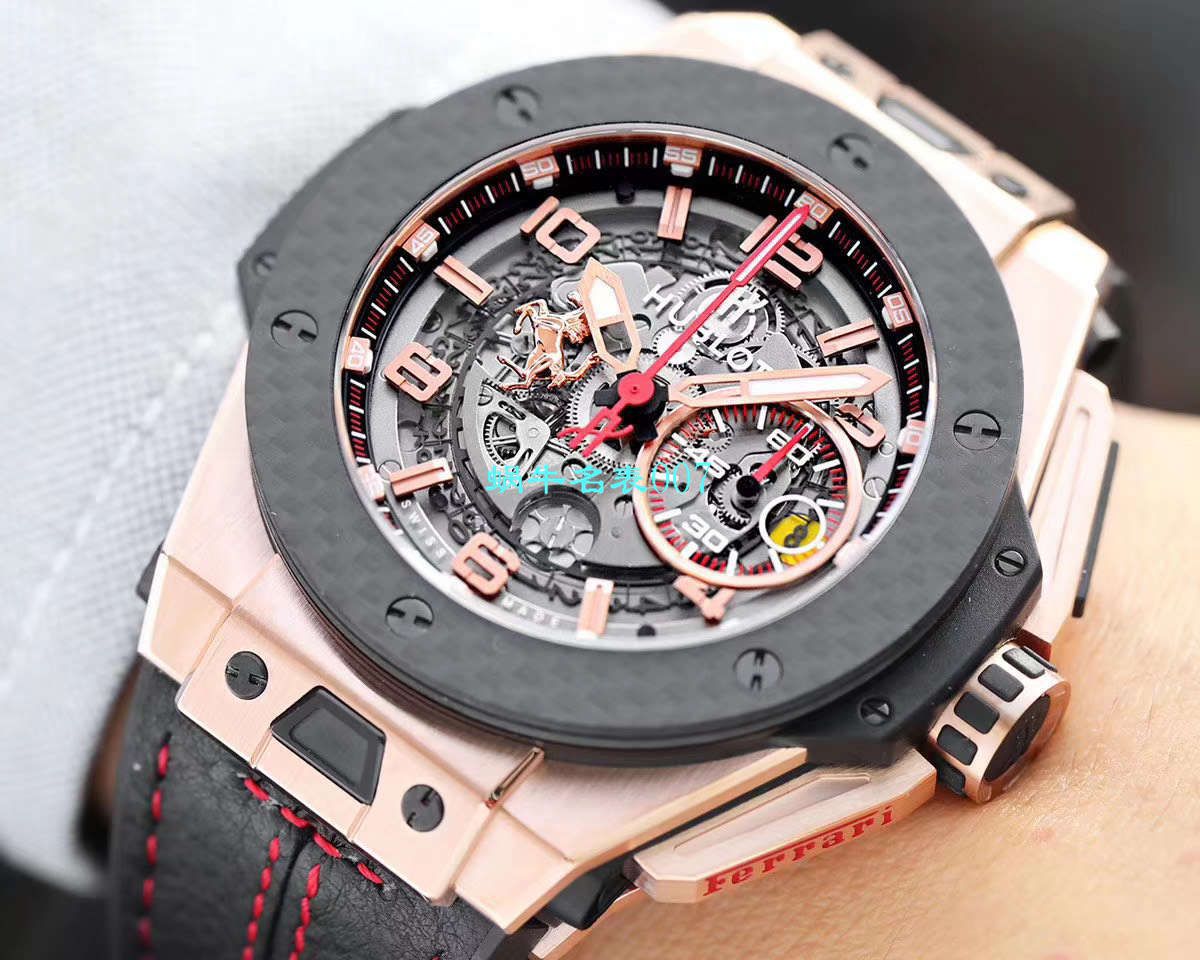 V6厂王金降临顶级复刻宇舶法拉利Hublot  Ferrari Titanium F7系列401.OQ.0123.VR腕表 / YUB078V6