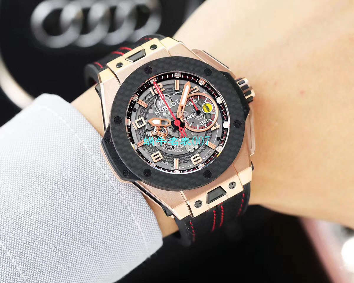 V6厂王金降临顶级复刻宇舶法拉利Hublot  Ferrari Titanium F7系列401.OQ.0123.VR腕表 / YUB078V6