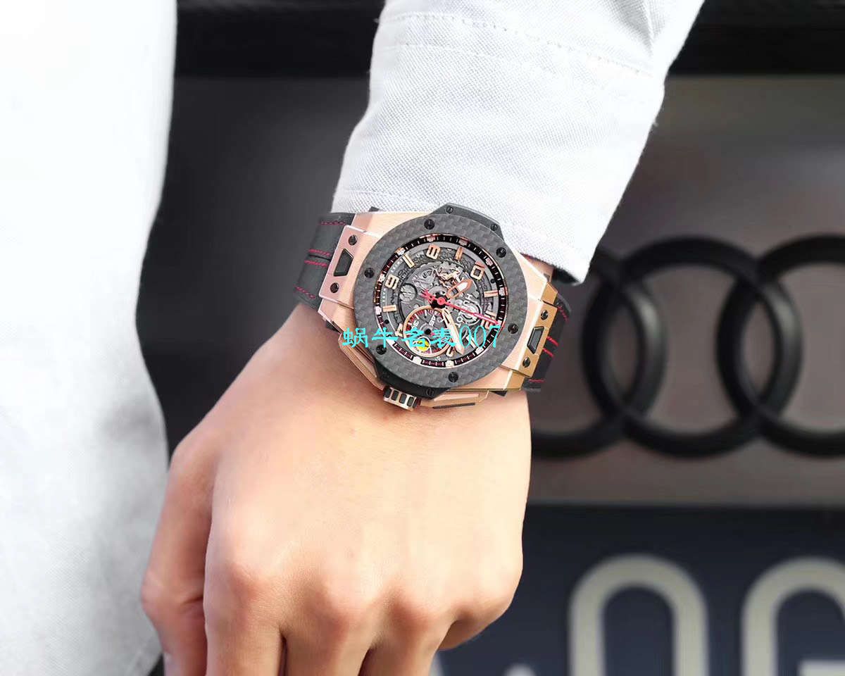 V6厂王金降临顶级复刻宇舶法拉利Hublot  Ferrari Titanium F7系列401.OQ.0123.VR腕表 / YUB078V6