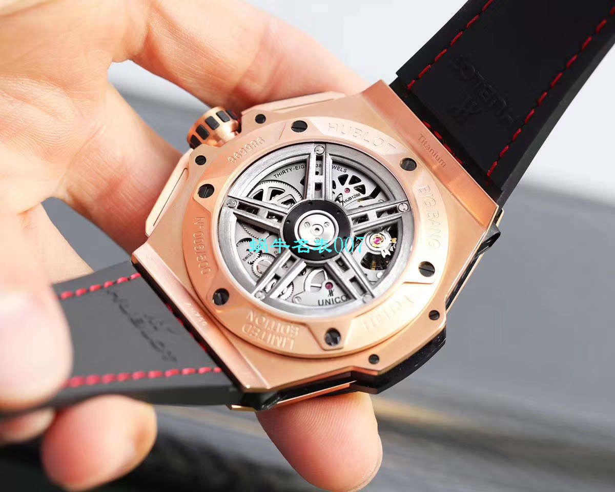 V6厂王金降临顶级复刻宇舶法拉利Hublot  Ferrari Titanium F7系列401.OQ.0123.VR腕表 / YUB078V6