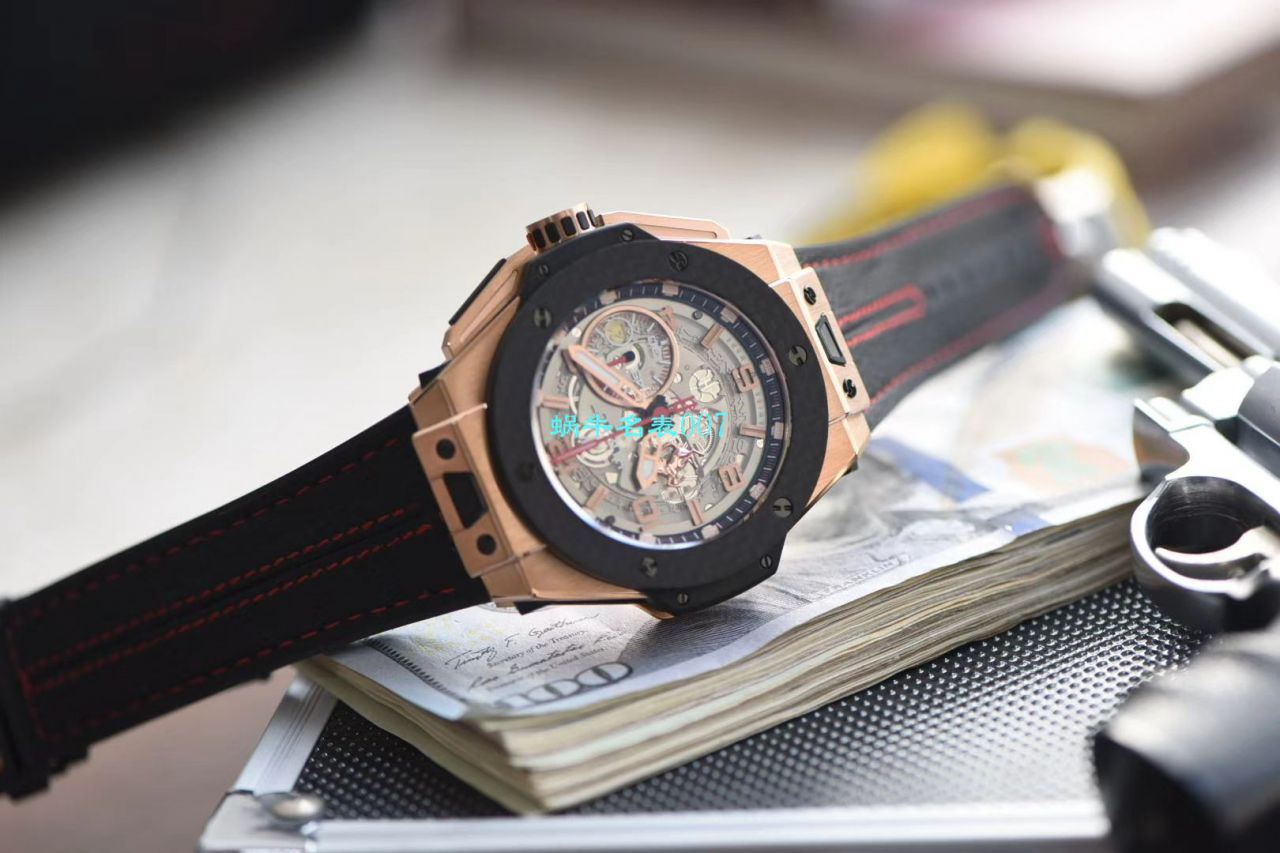 V6厂王金降临顶级复刻宇舶法拉利Hublot  Ferrari Titanium F7系列401.OQ.0123.VR腕表 / YUB078V6