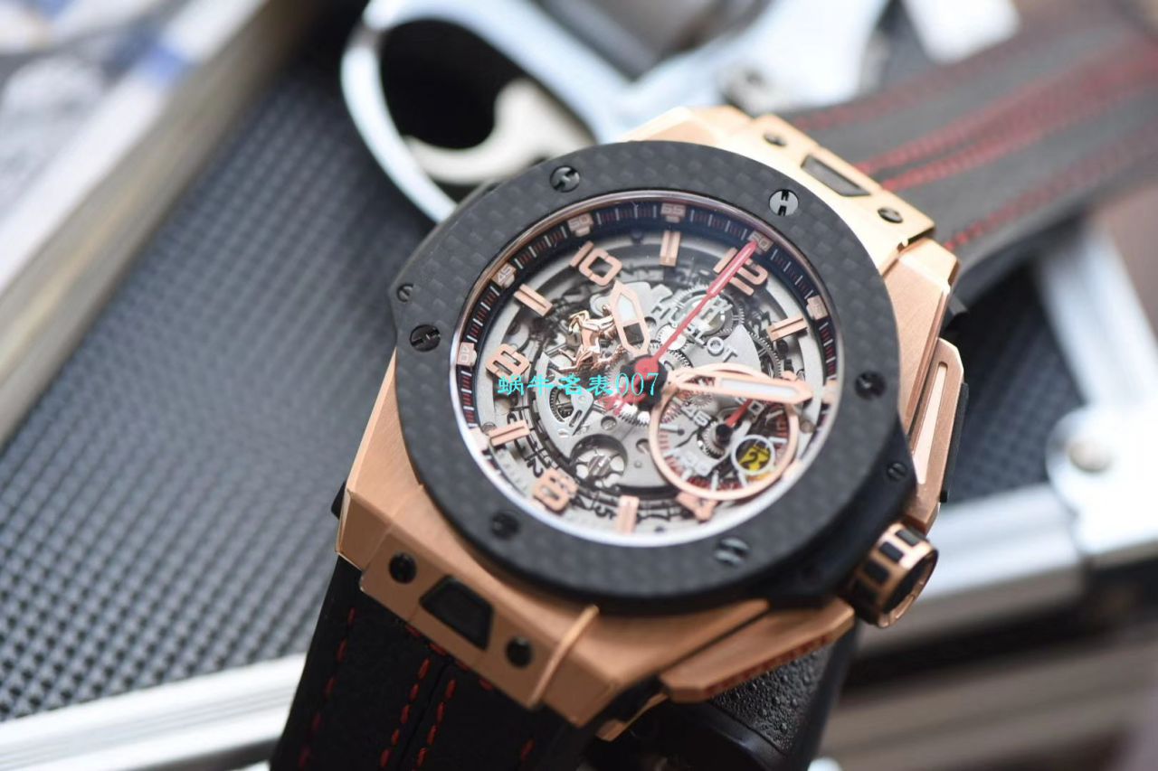 V6厂王金降临顶级复刻宇舶法拉利Hublot  Ferrari Titanium F7系列401.OQ.0123.VR腕表 / YUB078V6