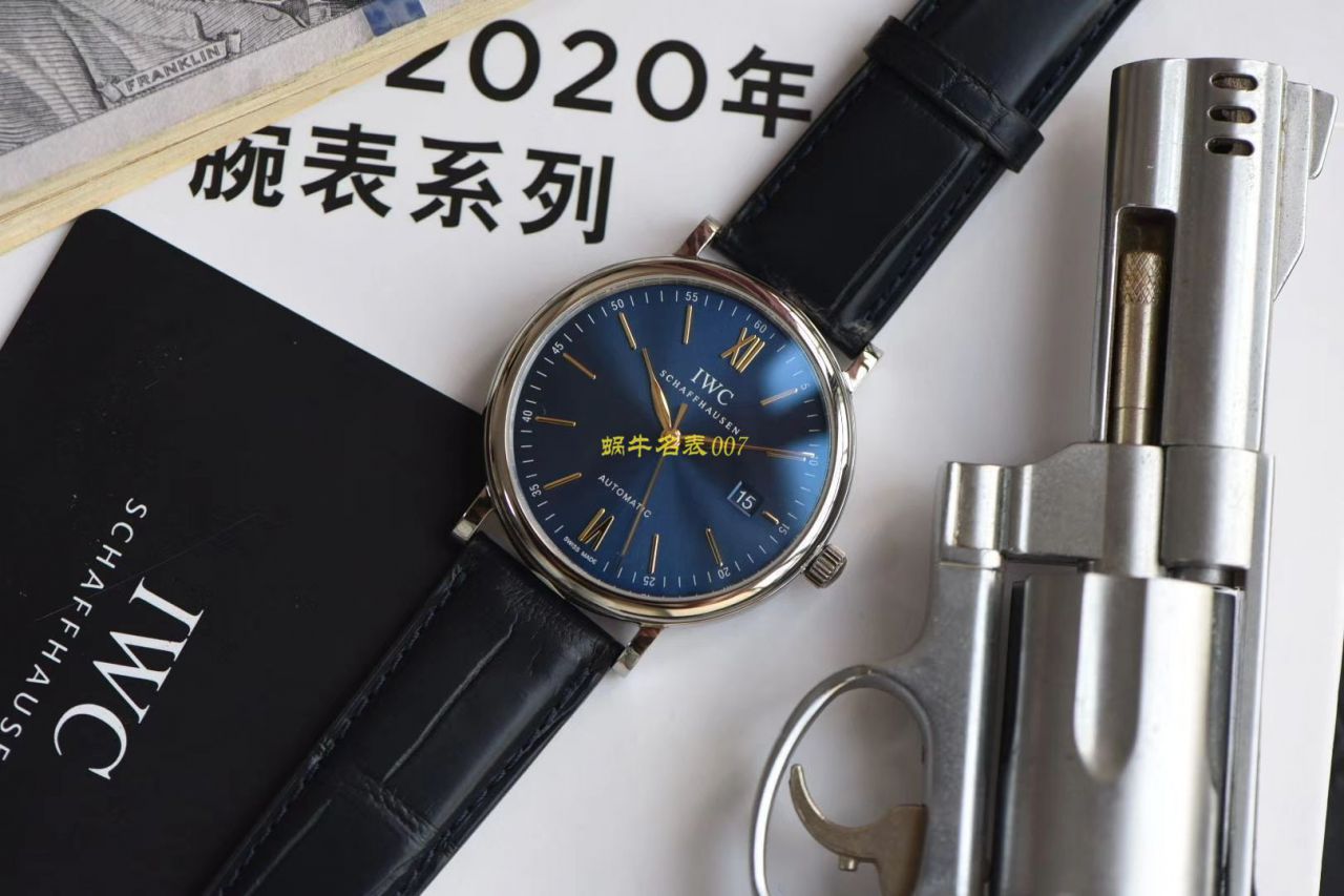  V7厂超A复刻IWC万国柏涛菲诺高仿IW356512新款蓝面波涛小镇底盖 / WG513