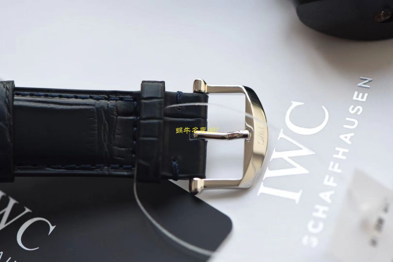 V7厂官网顶级复刻高仿万国IWC柏涛菲诺IW356522新款蓝面波涛小镇底盖玫瑰金波涛菲诺 / WG516