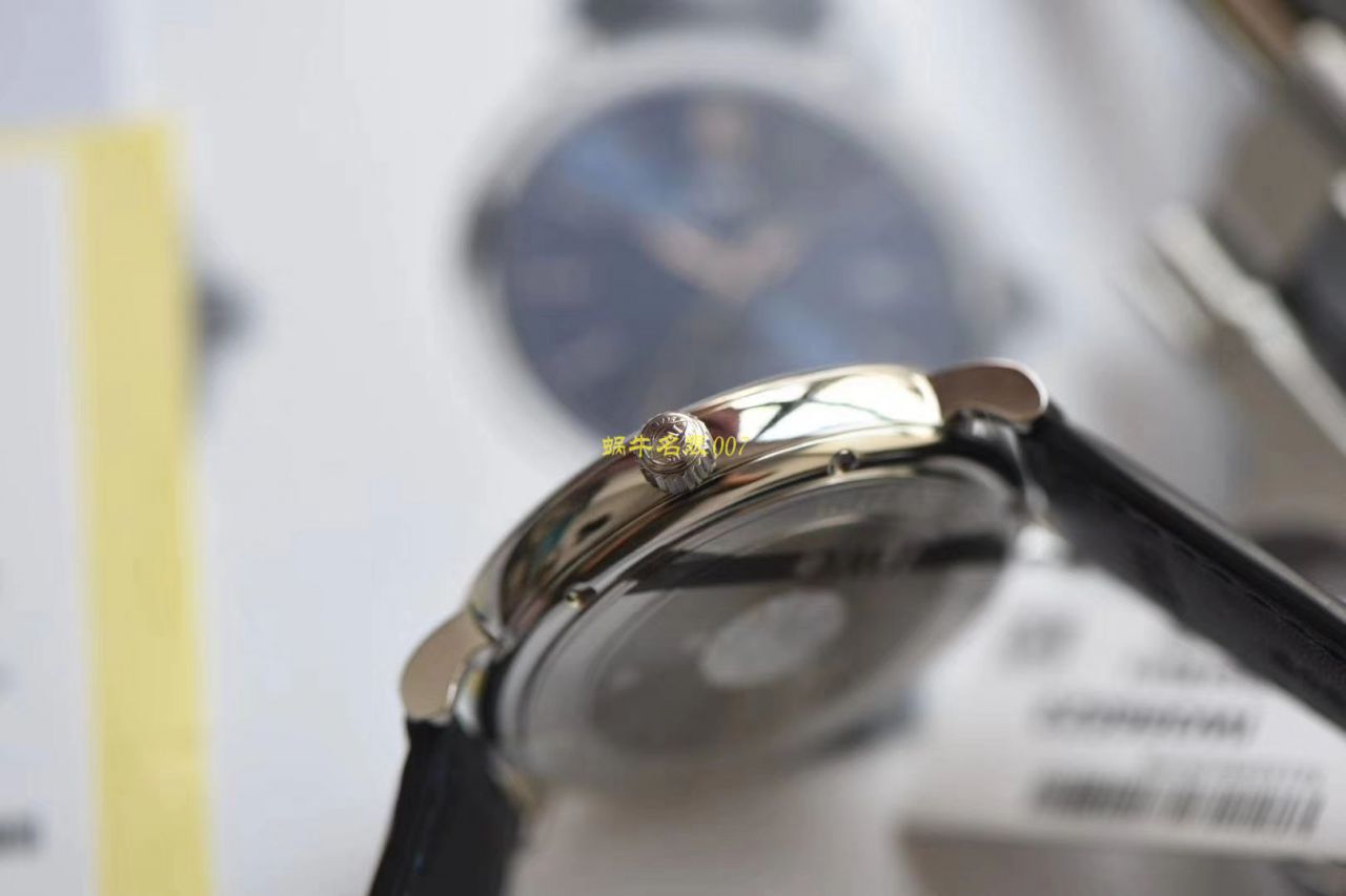 V7厂官网顶级复刻高仿万国IWC柏涛菲诺IW356522新款蓝面波涛小镇底盖玫瑰金波涛菲诺 / WG516