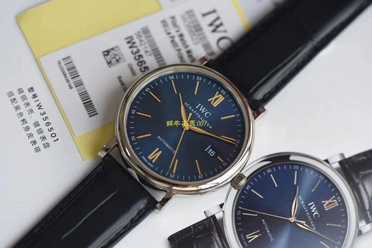  V7厂超A复刻IWC万国柏涛菲诺高仿IW356512新款蓝面波涛小镇底盖 / WG513