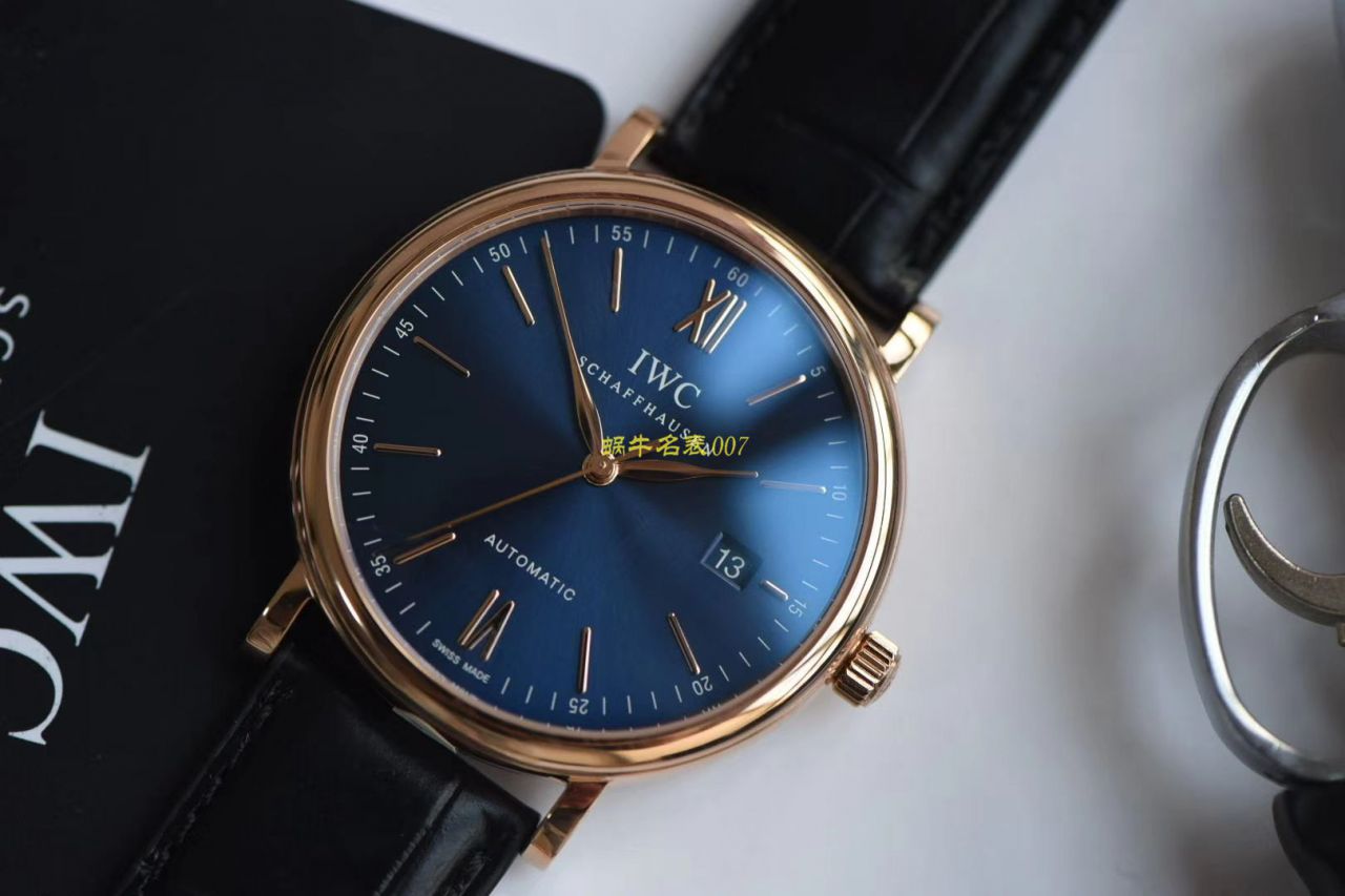  V7厂超A复刻IWC万国柏涛菲诺高仿IW356512新款蓝面波涛小镇底盖 / WG513