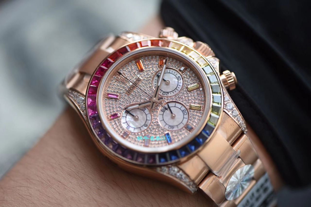 BL厂顶级复刻高仿劳力士迪通拿彩虹迪116599 RBOW,116595 RBOW,116598 RBOW腕表 / R357