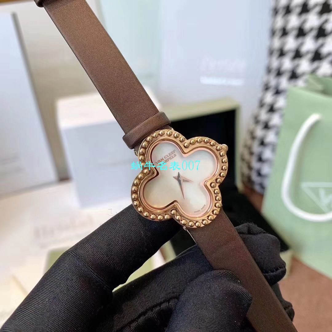 V&A厂2020年最新款高仿女表梵克雅宝ALHAMBRA系列VCARO8WT00,VCARO8SF00腕表 / VCA09