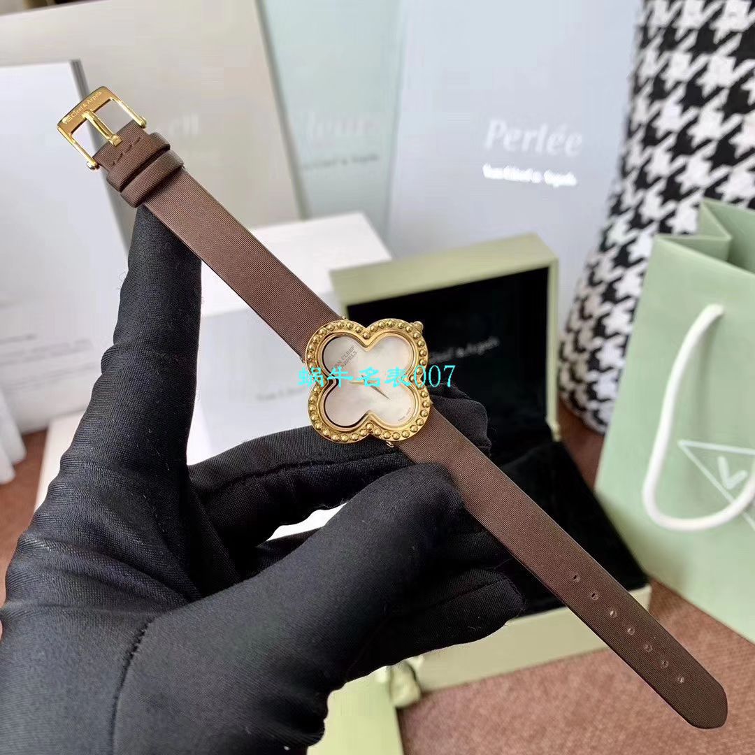 V&A厂2020年最新款高仿女表梵克雅宝ALHAMBRA系列VCARO8WT00,VCARO8SF00腕表 / VCA09