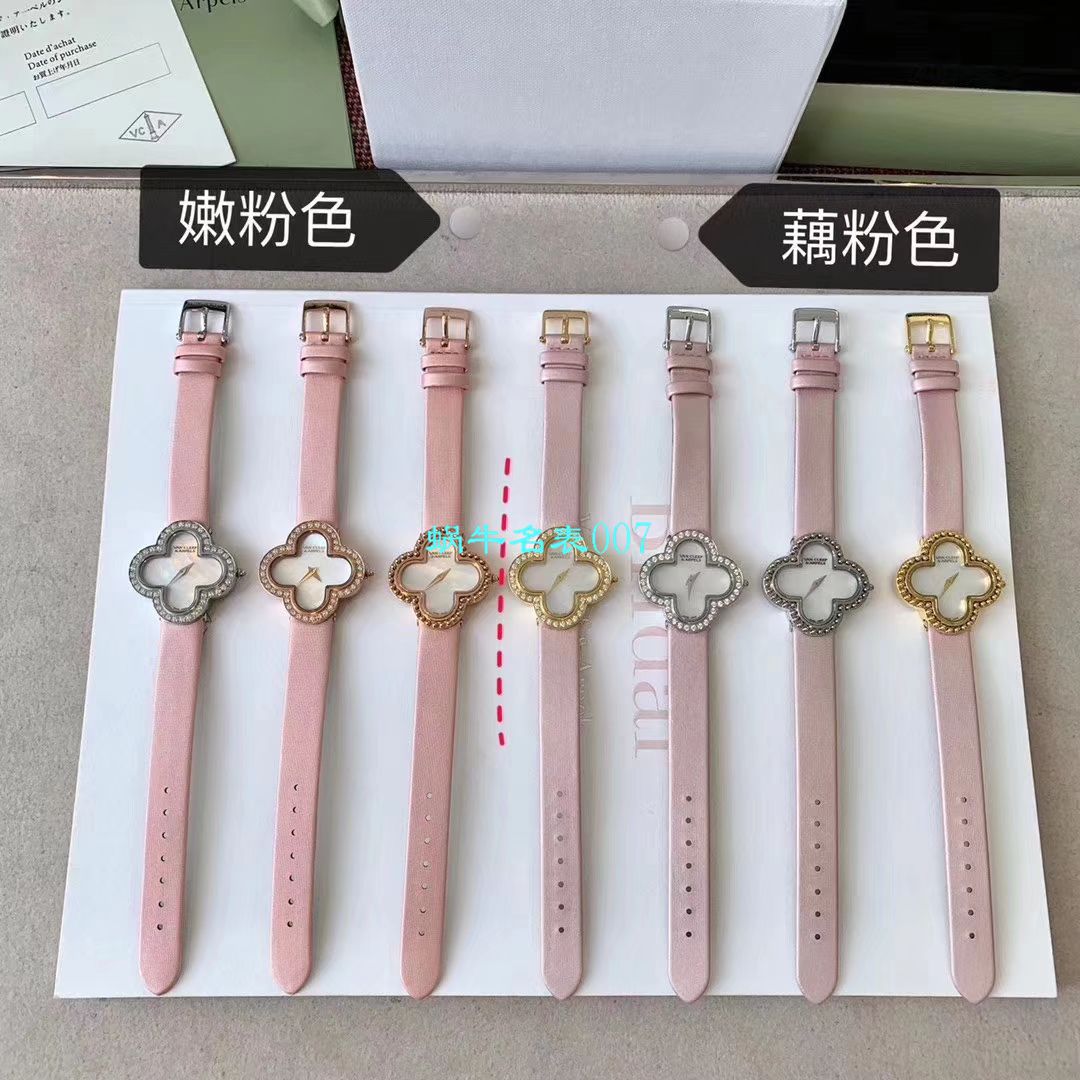 V&A厂2020年最新款高仿女表梵克雅宝ALHAMBRA系列VCARO8WT00,VCARO8SF00腕表 / VCA09