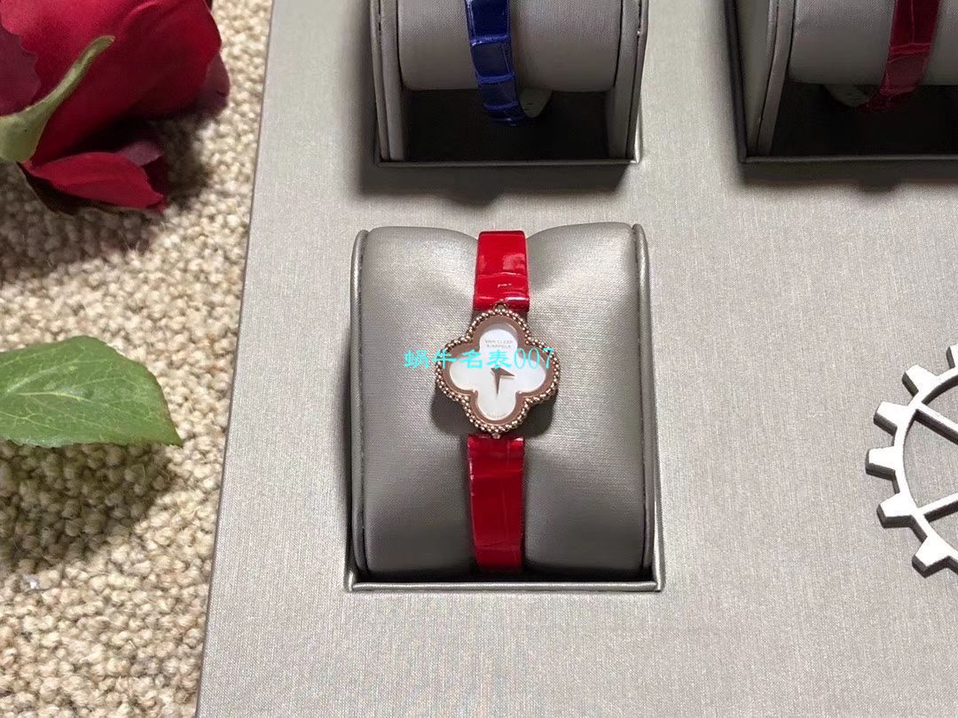 V&A厂2020年最新款高仿女表梵克雅宝ALHAMBRA系列VCARO8WT00,VCARO8SF00腕表 / VCA09