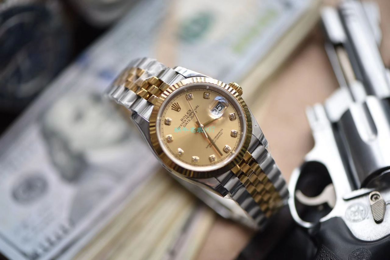 EW厂官网顶级复刻高仿劳力士日志型系列116233香槟盘镶钻腕表 / R357EW