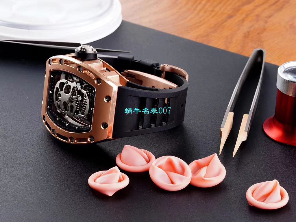 【视频评测】EUR厂理查德.米勒Richard Mille陀飞轮男RM 052顶级复刻高仿紫金骷髅头至尊鬼王腕表 / RM052EUR