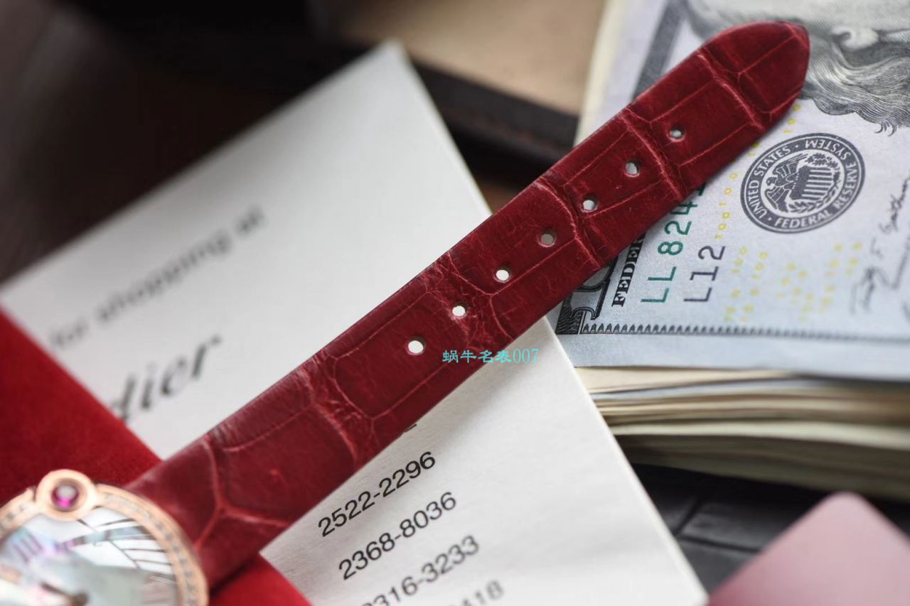 台湾厂卡地亚特别款中国红鎏金时刻复刻高仿WJBL0010，WBGL0007 Ballon Blanc de Cartier女士腕表 / K267