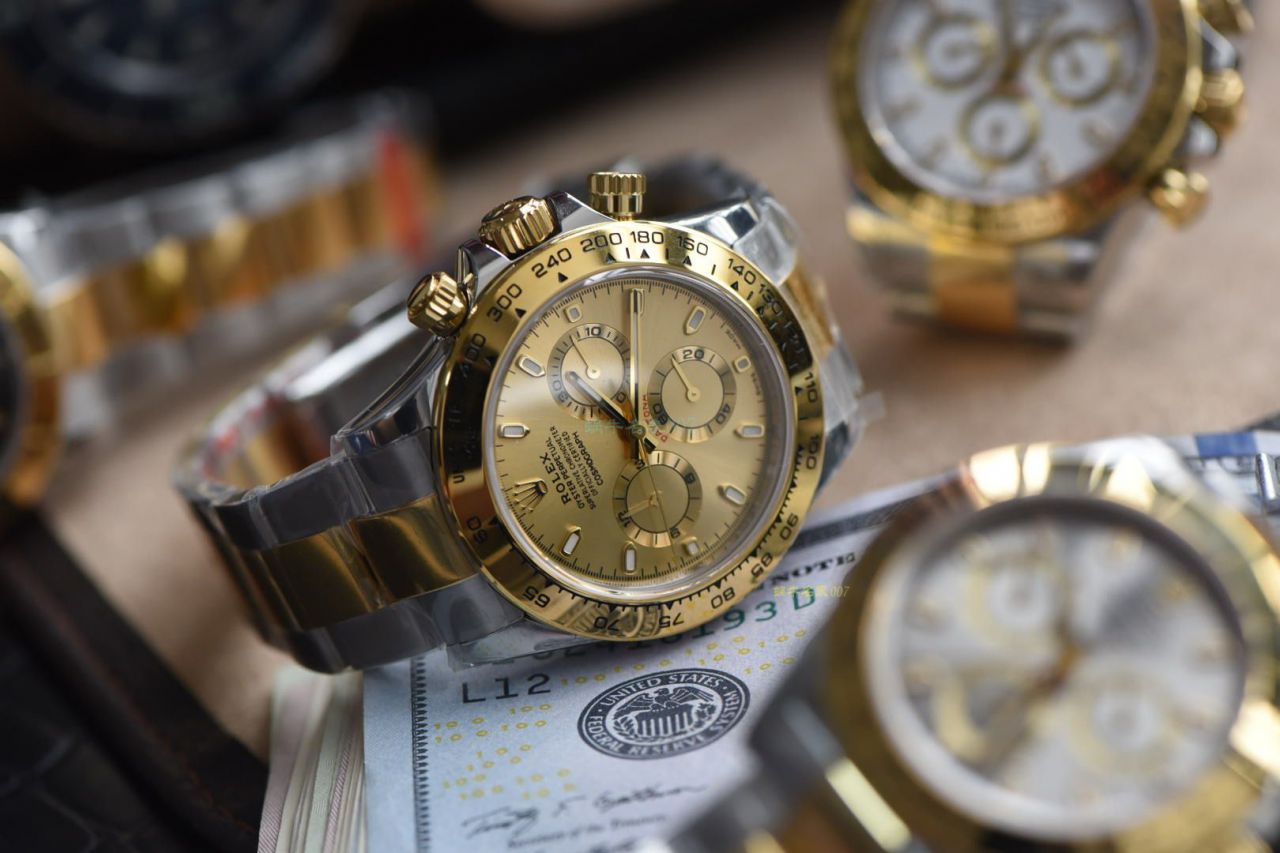 N厂劳力士超级4130迪通拿间金复刻高仿m116503-0004，116503白盘，m116503-0003，116523-78593 银面腕表 / R538