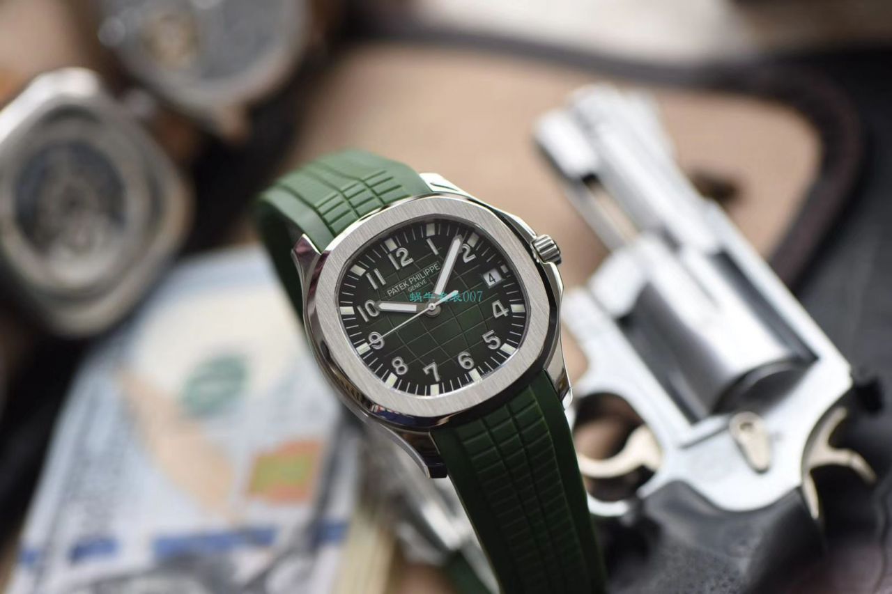 视频评测台湾厂超A高仿百达翡丽AQUANAUT绿面手雷5168G-010腕表 / BD239LV