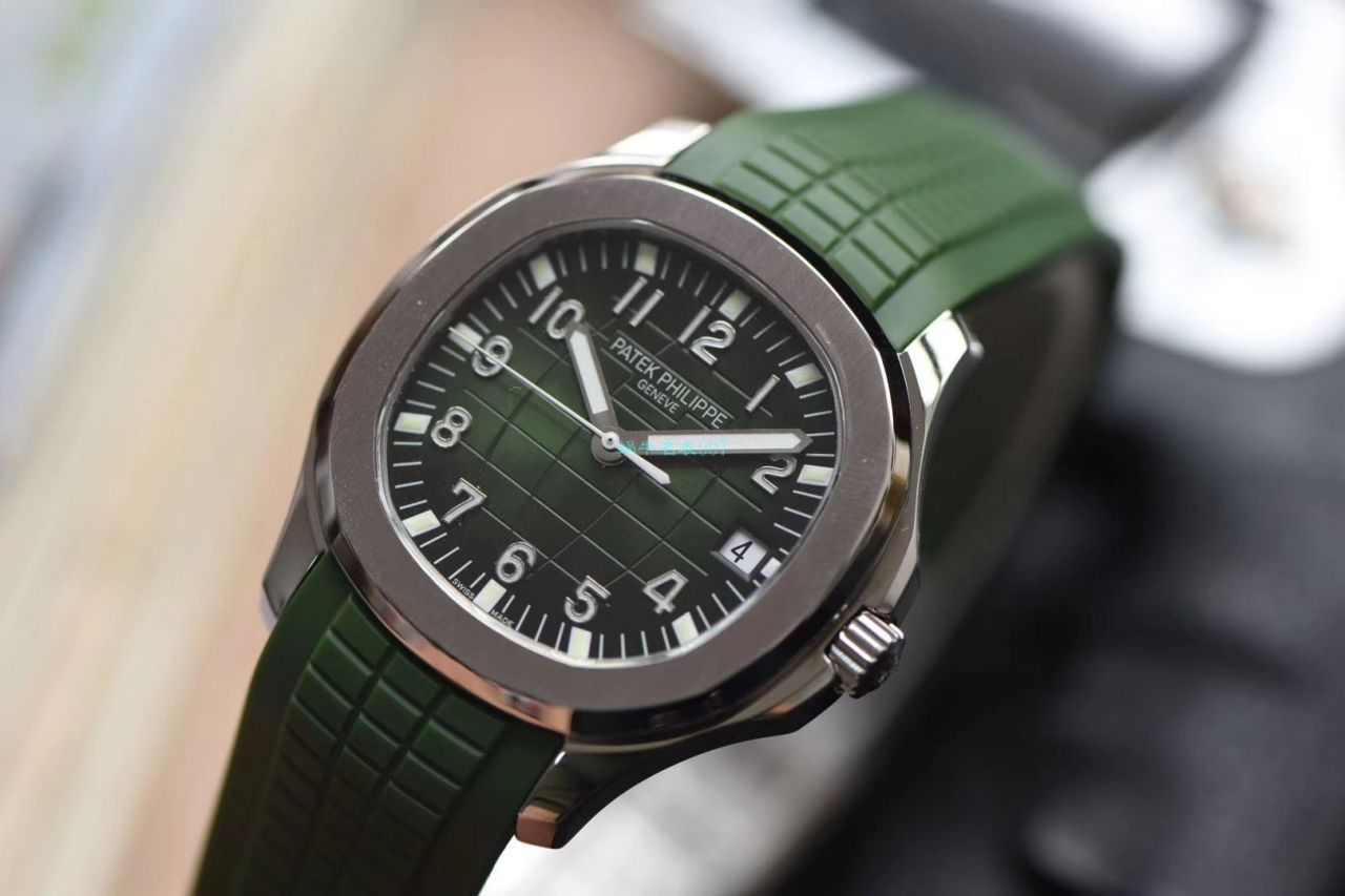 视频评测台湾厂超A高仿百达翡丽AQUANAUT绿面手雷5168G-010腕表 / BD239LV