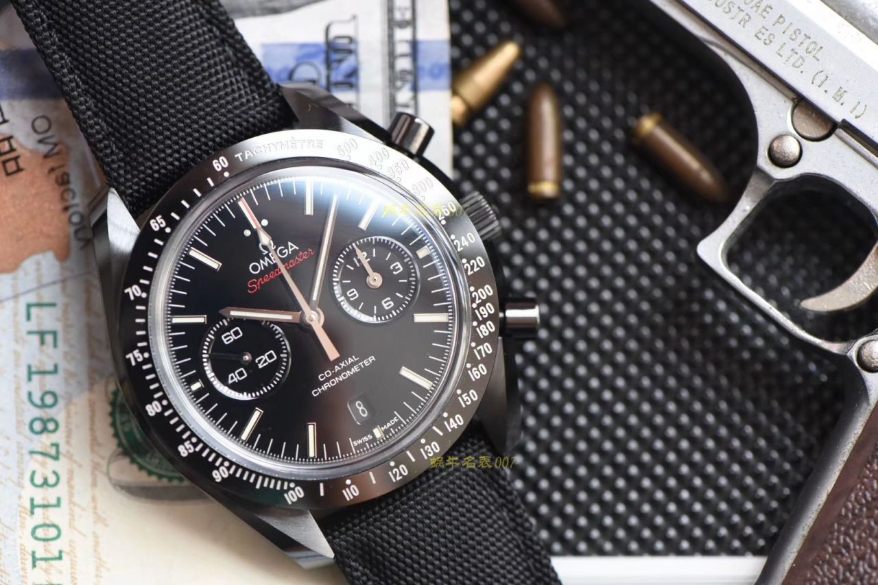 OM厂顶级复刻高仿欧米茄超霸月之暗面V2版本311.92.44.51.01.005腕表(墨黑) / M676