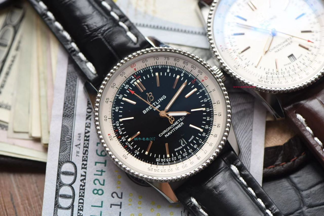视频评测名表007定制版百年灵航空计时41毫米复刻高仿系列A17326211B1P1腕表 / BL157