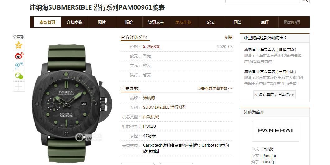 【VS厂新品军绿面英雄情结复刻手表】沛纳海高仿SUBMERSIBLE 潜行系列PAM00961腕表 / VSPAM961