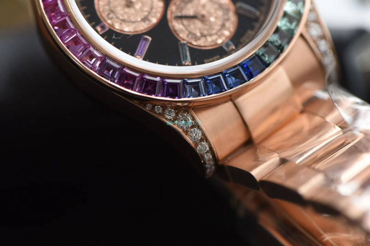 独家后加工真钻包金ROLEX彩虹迪劳力士宇宙计型迪通拿复刻高仿116595 RBOW腕表 / R577