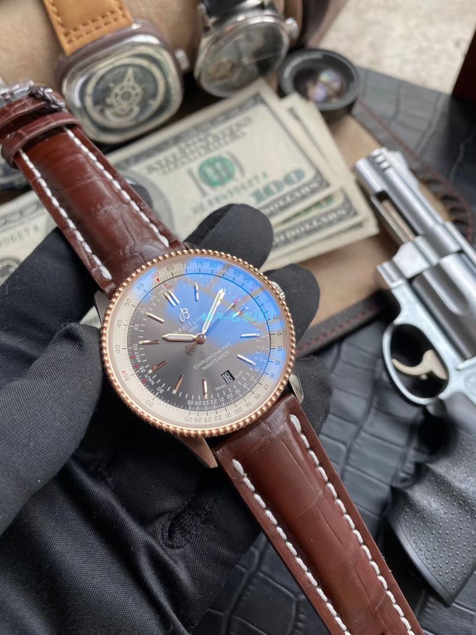 独家瑞士SW200机芯定制版百年灵航空计时41系列复刻高仿U17326211M1P2腕表 / BL158