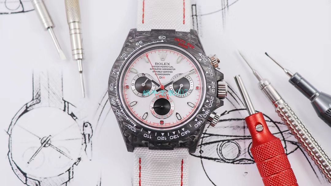 WWF厂官网新品发布劳力士最新DIW团队改装碳纤维迪通拿腕表 / R579