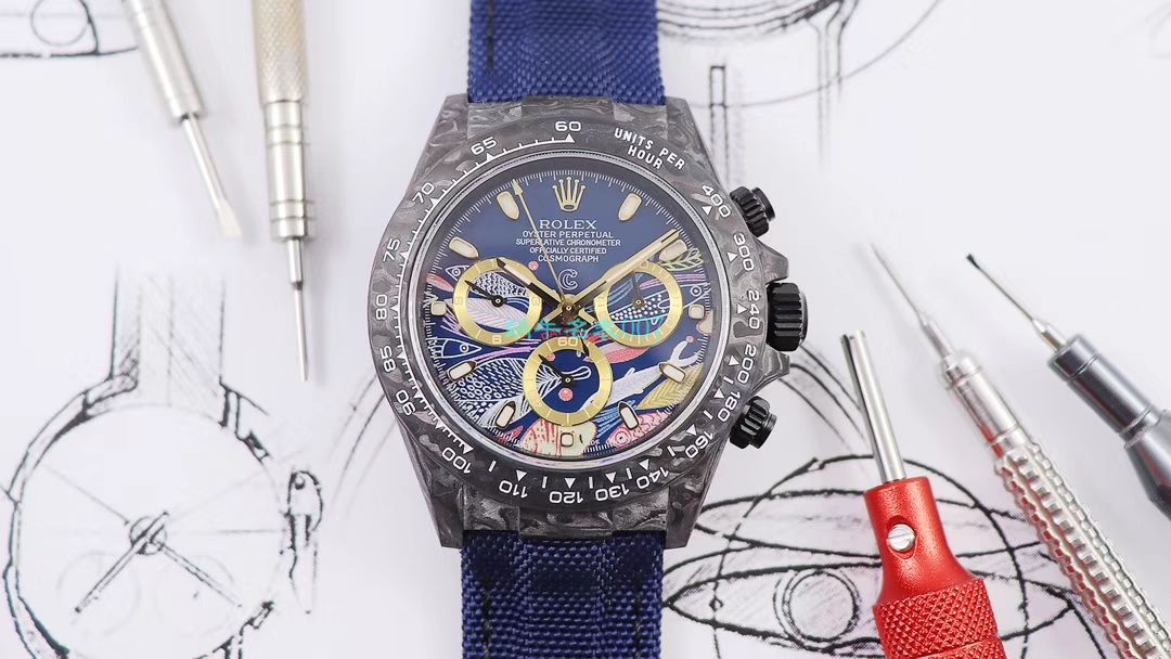 WWF厂官网新品发布劳力士最新DIW团队改装碳纤维迪通拿腕表 / R579