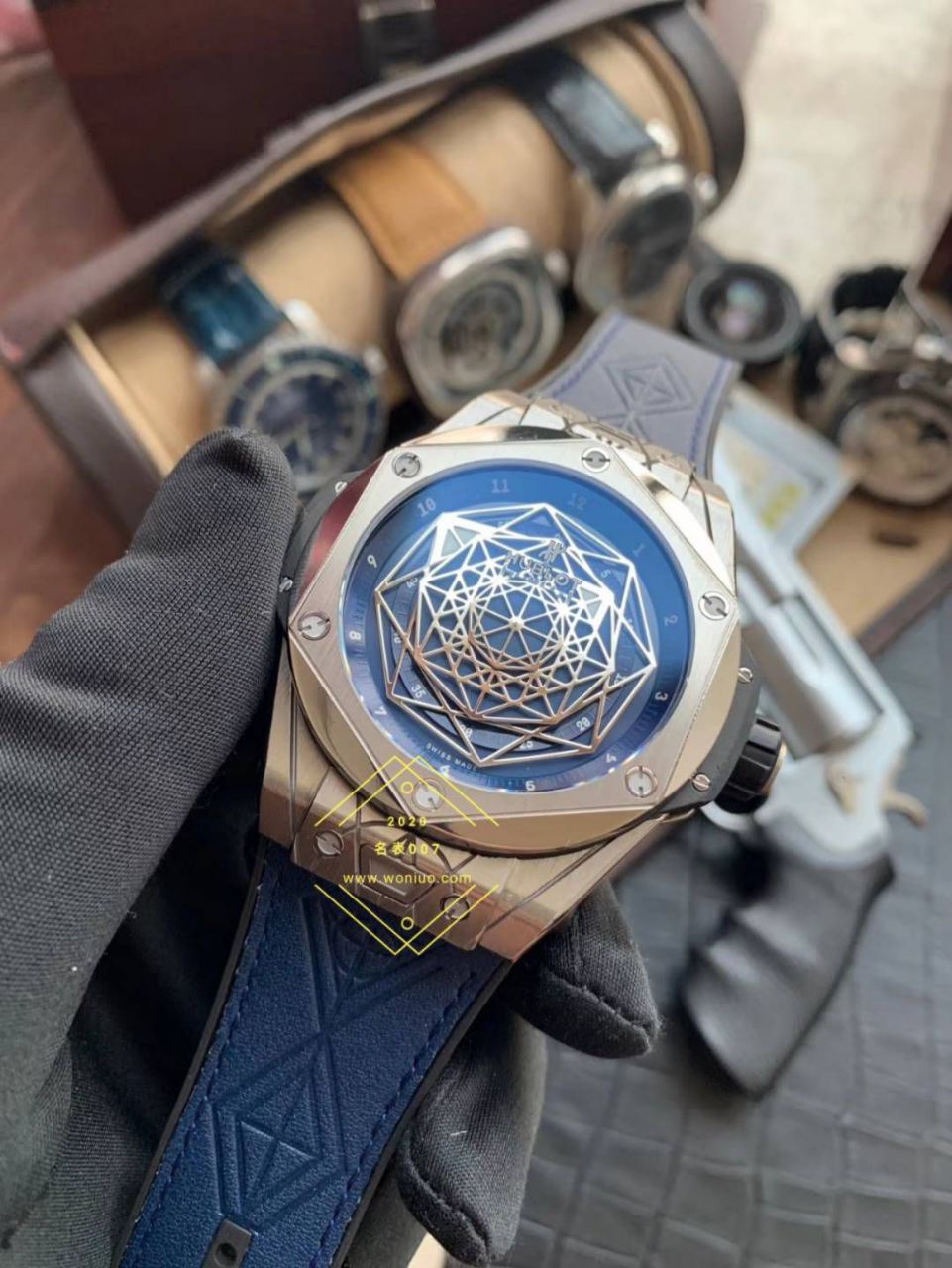WWF厂顶级复刻手表宇舶SANG BLEU刺青415.CX.1112.VR.MXM18腕表 / YB083