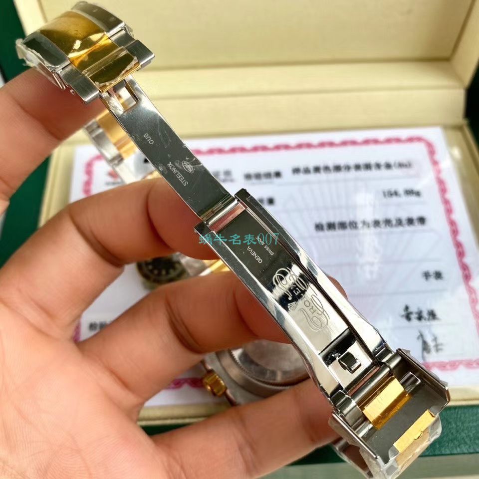 高端定制包金ETA机芯劳力士潜航者型116613LB-97203顶级复刻高仿 蓝盘腕表(间金蓝水鬼) / R597