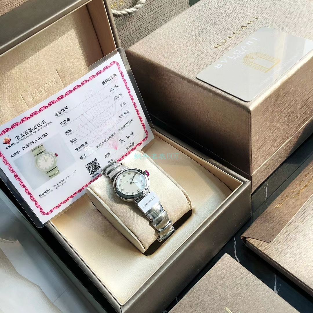 渠道真钻原单宝格丽LVCEA系列102196 LU28WSS/12女士腕表 / BG033