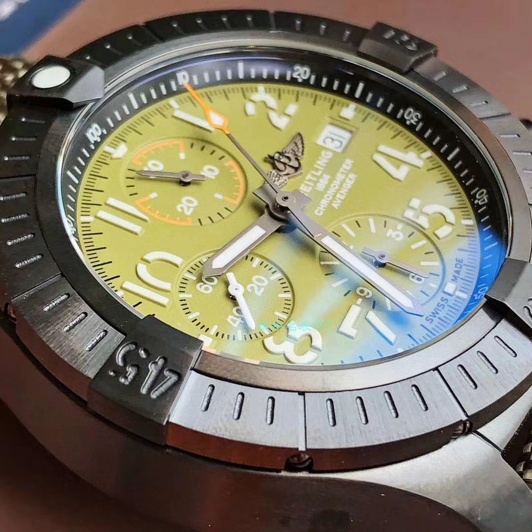 原单真瑞士ETA7750百年灵复仇者夜间任务计时腕表45系列V13317101L1X1腕表 / BL169