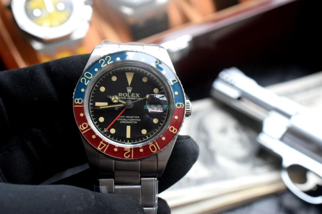 劳力士复古格林尼治型II系列可乐圈GMT Master II 复刻高仿16710腕表 / R602