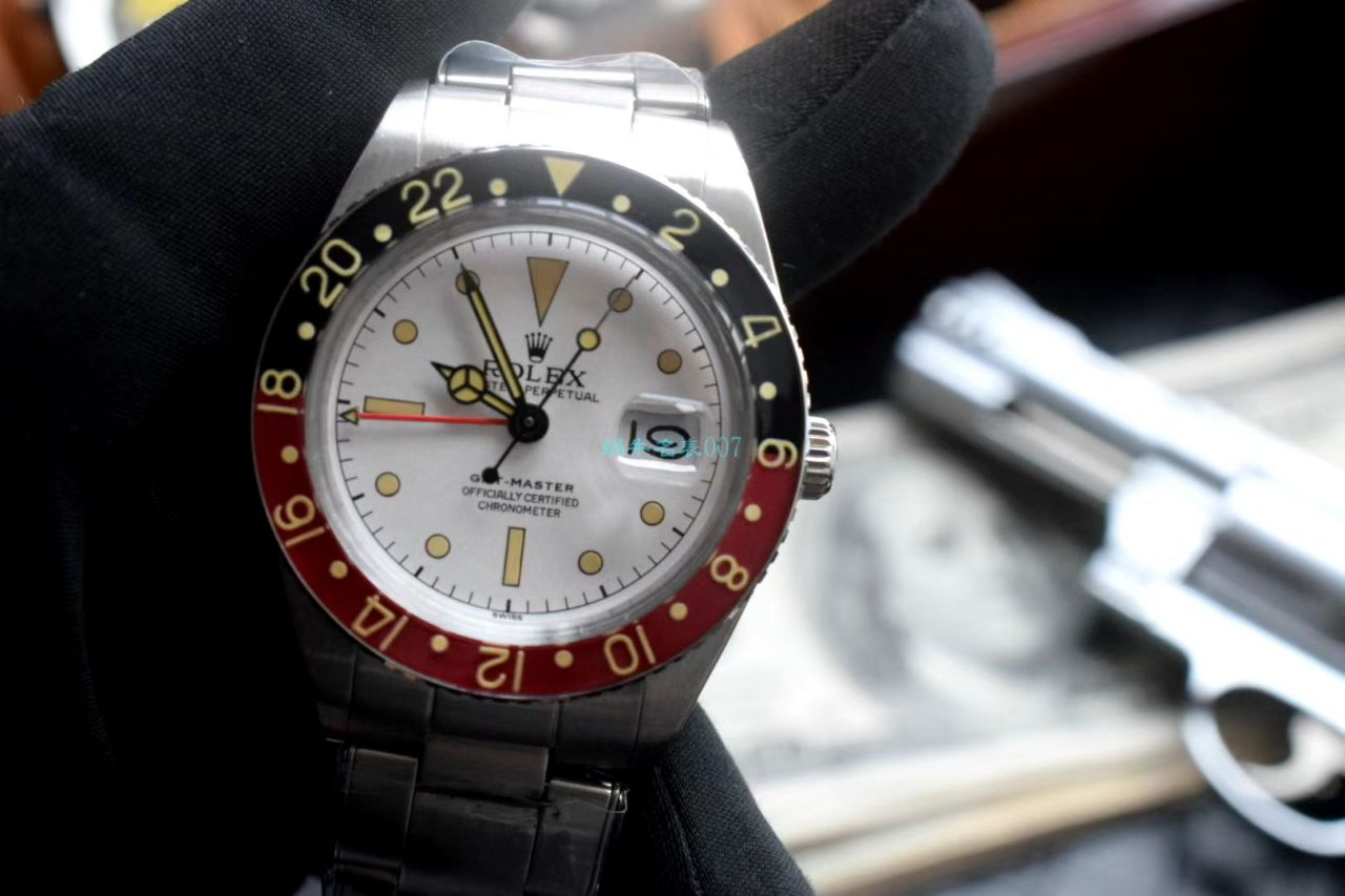 劳力士复古格林尼治型II系列可乐圈GMT Master II 复刻高仿16710腕表 / R602
