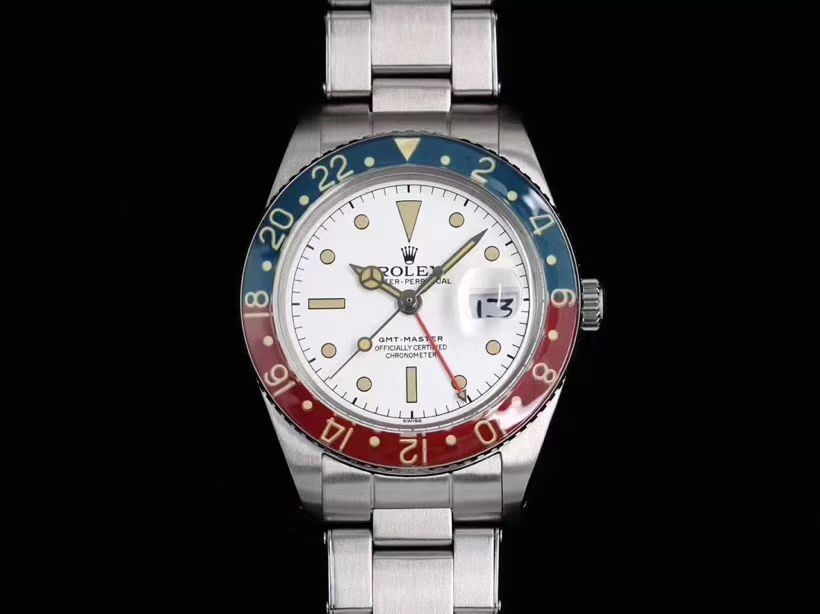 劳力士复古格林尼治型II系列可乐圈GMT Master II 复刻高仿16710腕表 / R602